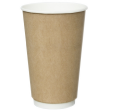 Двухслойный бумажный стакан "крафт" 450мл