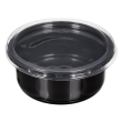 Пластиковый контейнер черный с крышкой СпК-115 250мл (СВЧ+)