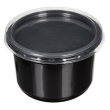 Пластиковый контейнер черный с крышкой СпК-115 500мл  (СВЧ+)