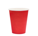 Бумажный стакан для горячих напитков 250мл (1-сл) "красный"