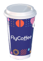 "Флайкофе" 450мл бум.стакан
