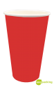 Бумажный стакан для горячих напитков 450мл (1-сл) "красный"