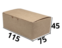Коробочка для еды 115/75/45  "Крафт" (Fast Food Box S)