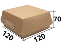 Коробка для бургера 120/120/70  "крафт" (EcoBurger L)