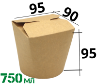 Контейнер для лапши 750мл "КРАФТ"