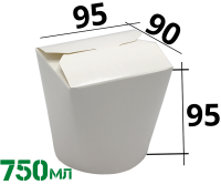 Контейнер для лапши 750мл  "Белый"