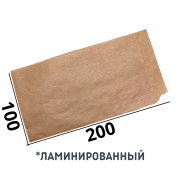 Ламинированный бум. уголок "хот-дог" 100*195мм КРАФТ