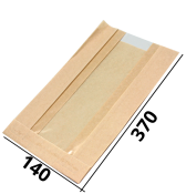 Пакет бумажный 140/70/370 с окном (лаваш)