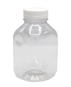 Бутылка 250мл "КВАДРАТ" с широким горлом (38мм)+крышка