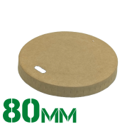 Крышка бумажная "КРАФТ" 80мм для стаканов 250мл